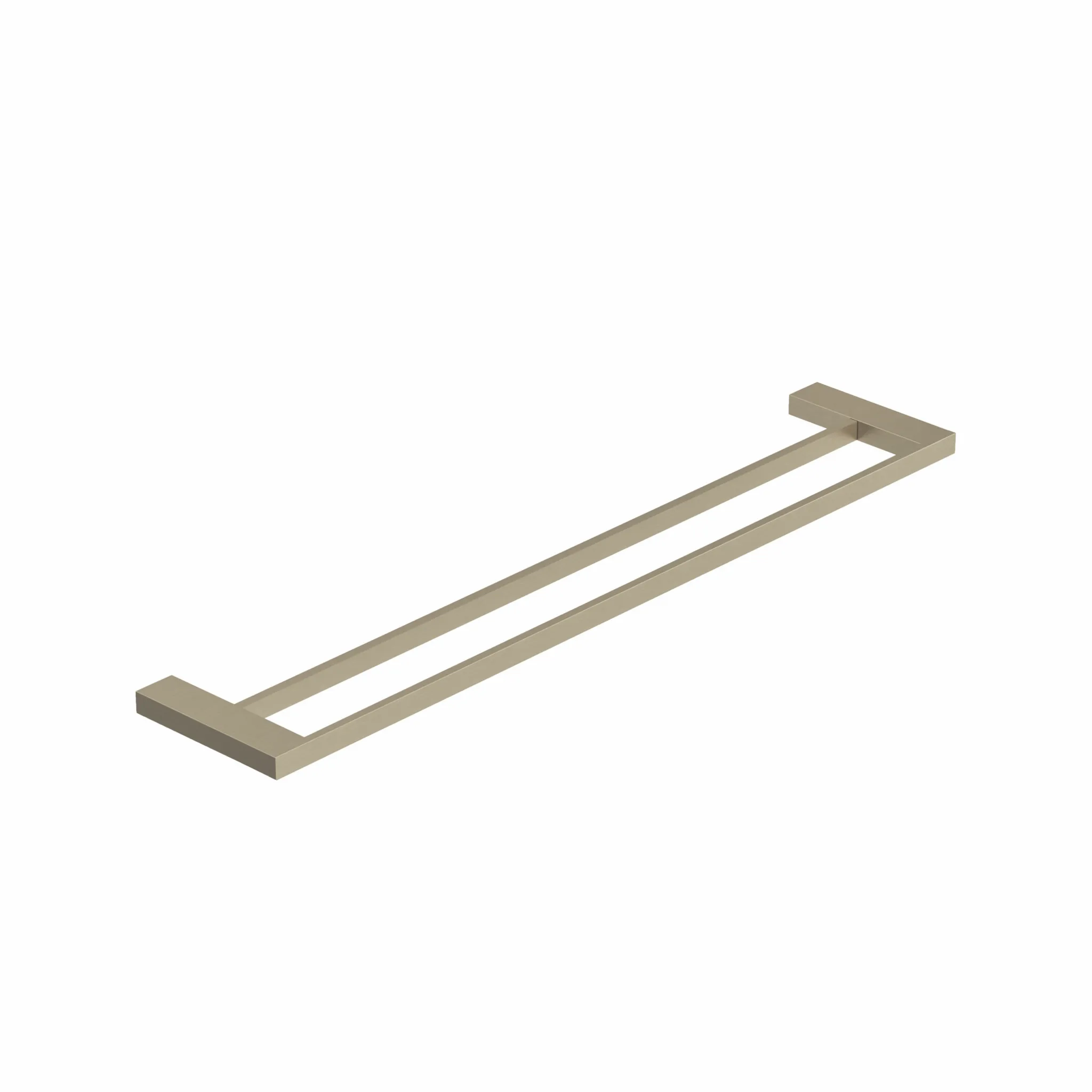 Kludi-VELA C Doppel-Badetuchhalter, 600 mm, Stainless Brushed Nickel, 2-armig feststehend, Wandmontage mit Schrauben und Dübel