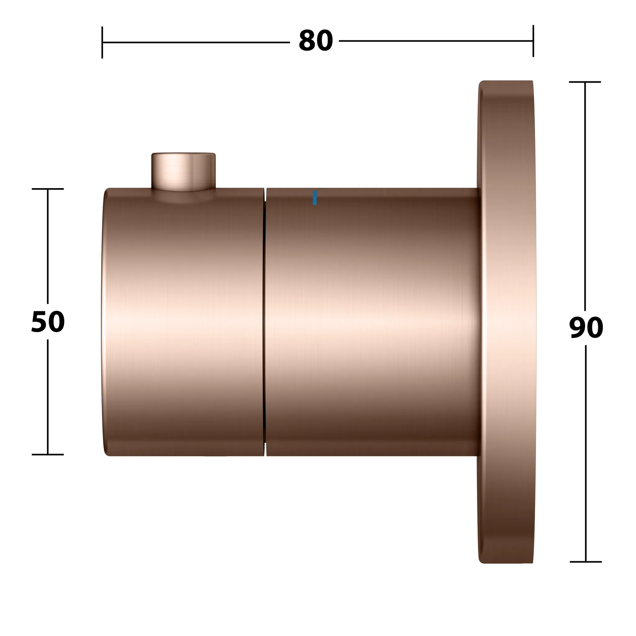 IXMO Thermostatarmatur UP DN15 Rotgold gebürstett rund IXMO Thermostatarmatur UP DN15 Rotgold gebürstett rund