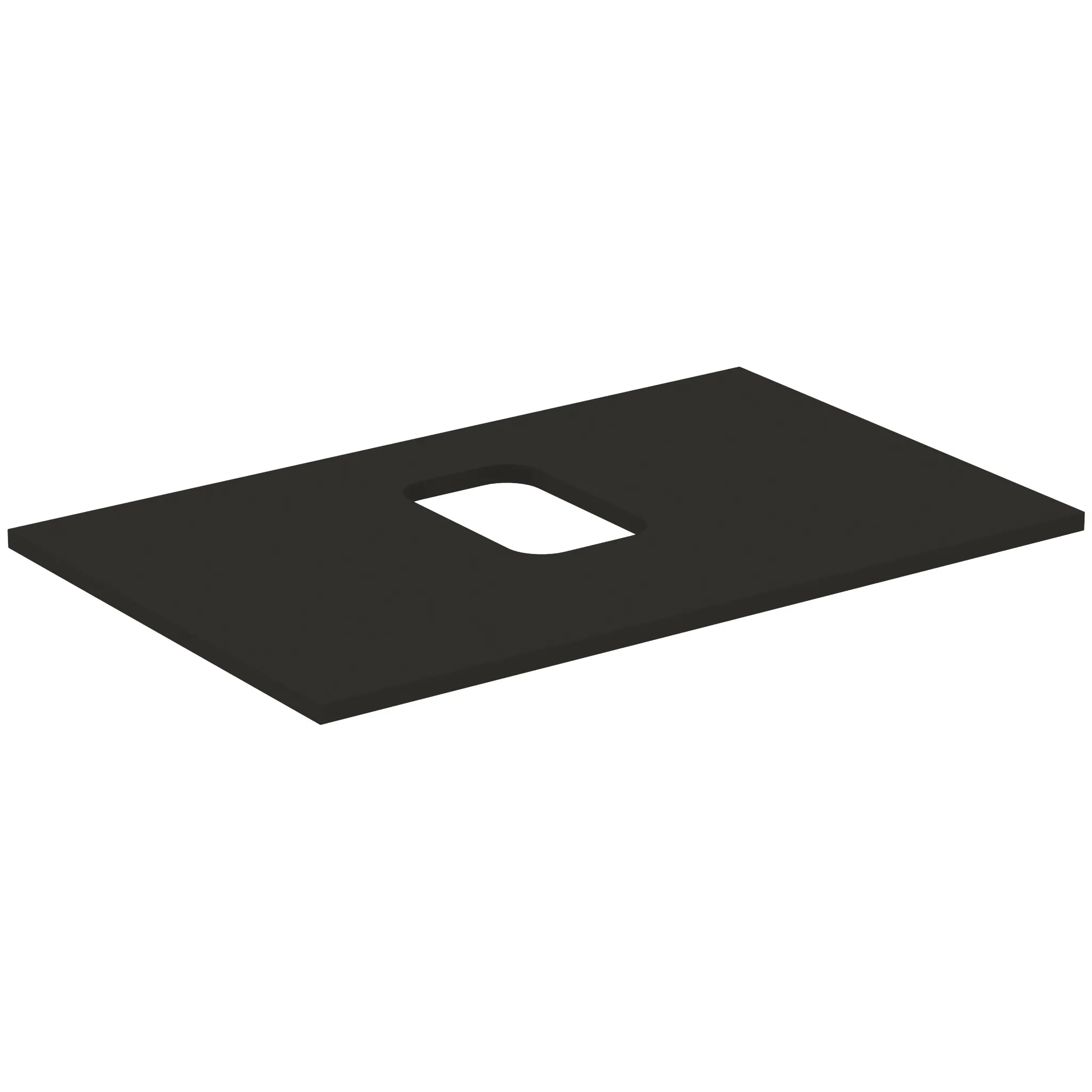Waschtischplatte i.life B mittiger Ausschnitt für eine Schale 802x507x18mm Weiß matt