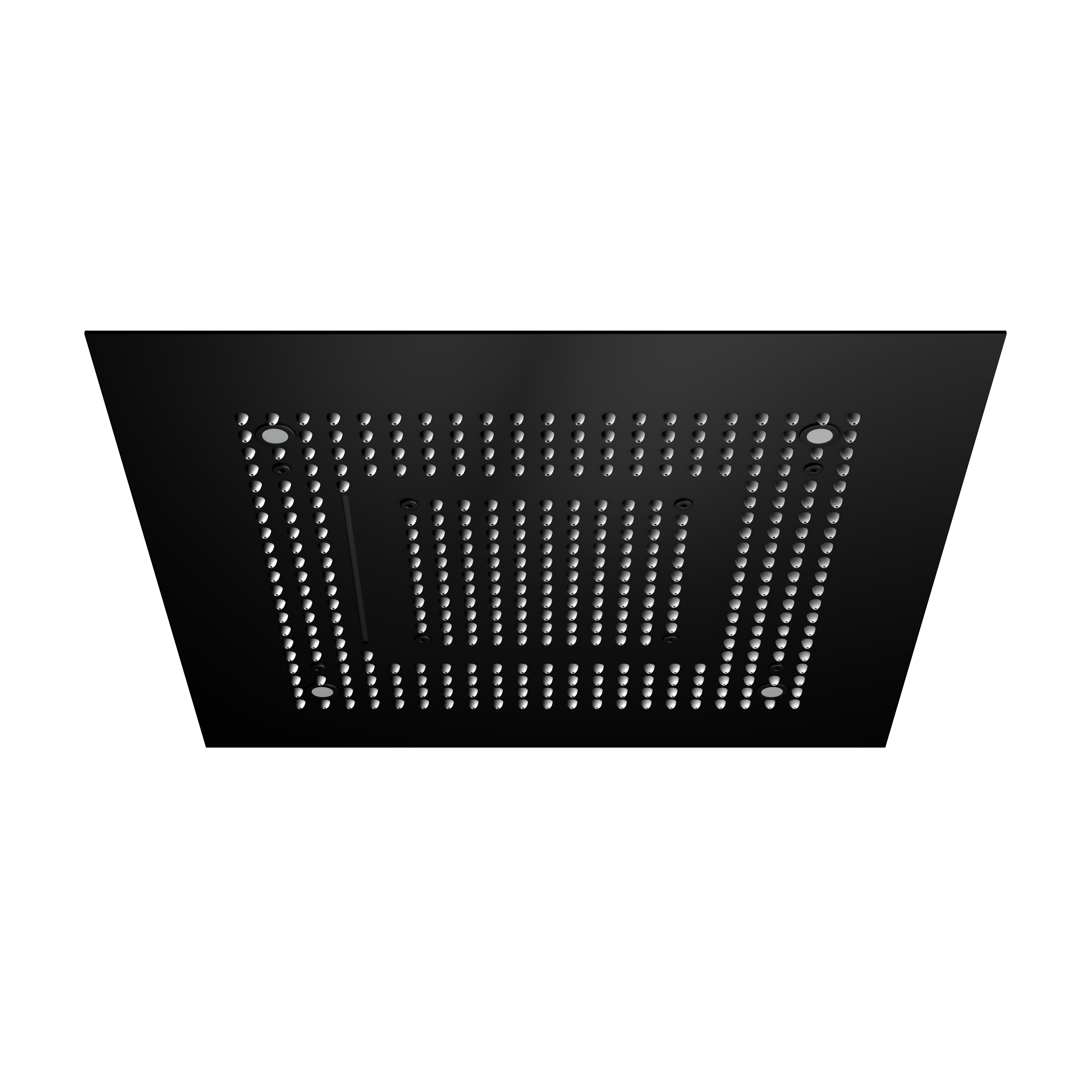 Serie 390 Relax Rain Regenpaneel mit LED 60 x 60 cm, mit 3- Strahlarten für Deckeneinbau, verchromt Serie 390 Relax Rain Regenpaneel mit LED 60 x 60 cm, mit 3- Strahlarten für Deckeneinbau, verchromt