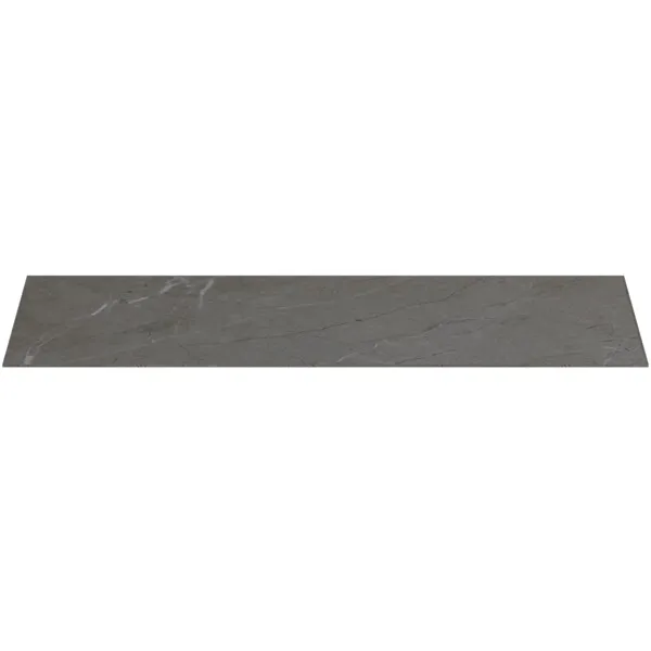 Waschtischplatte Conca, aus Keramik, 1202x505x6mm, Marmor Noir Desir