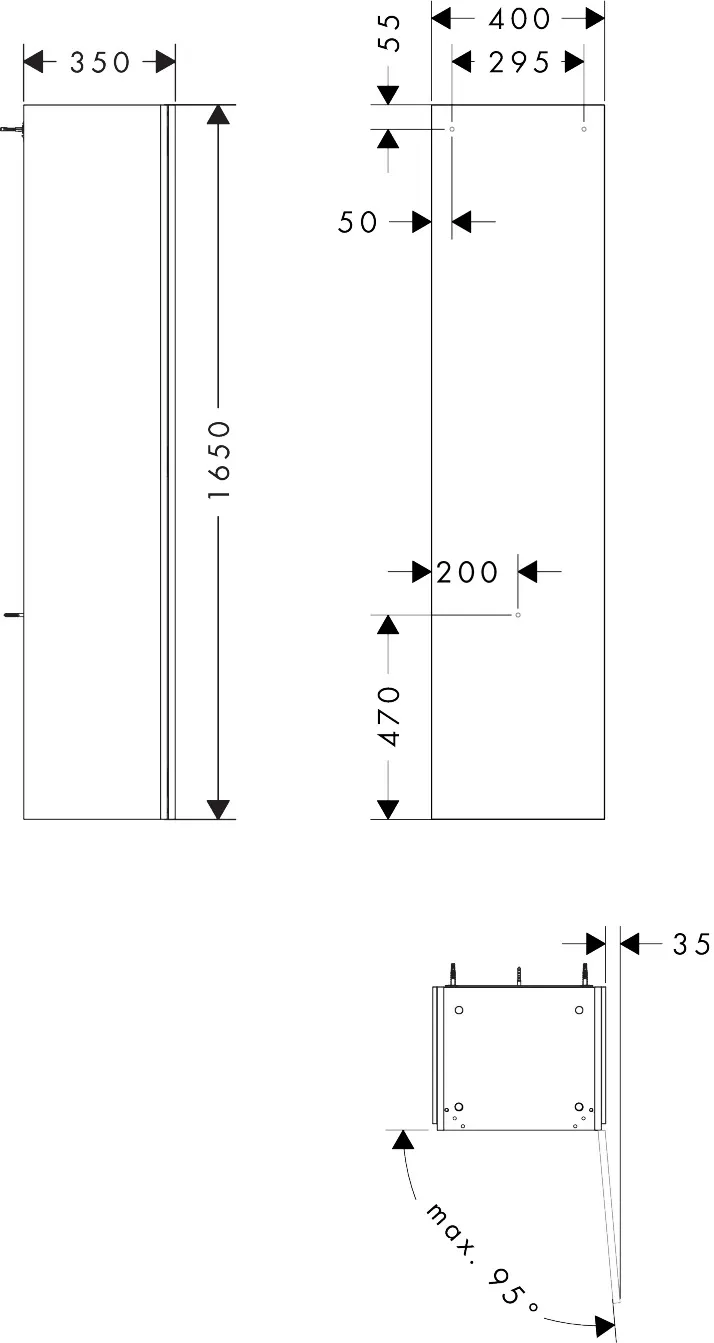 Hansgrohe Xilesa E Hochschrank 400⁄350, Türanschlag rechts, Eiche Kaschmir Hansgrohe Xilesa E Hochschrank 400⁄350, Türanschlag rechts, Eiche Kaschmir