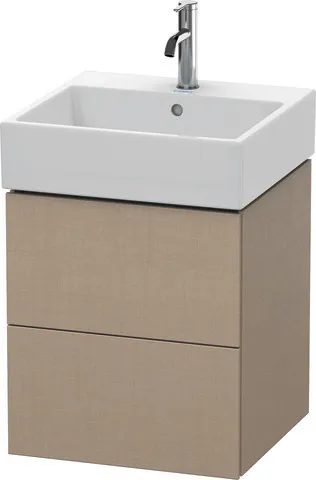 Duravit Waschtischunterschrank wandhängend „L-Cube“ 48,4 × 54,4 × 45,9 cm Leinen
