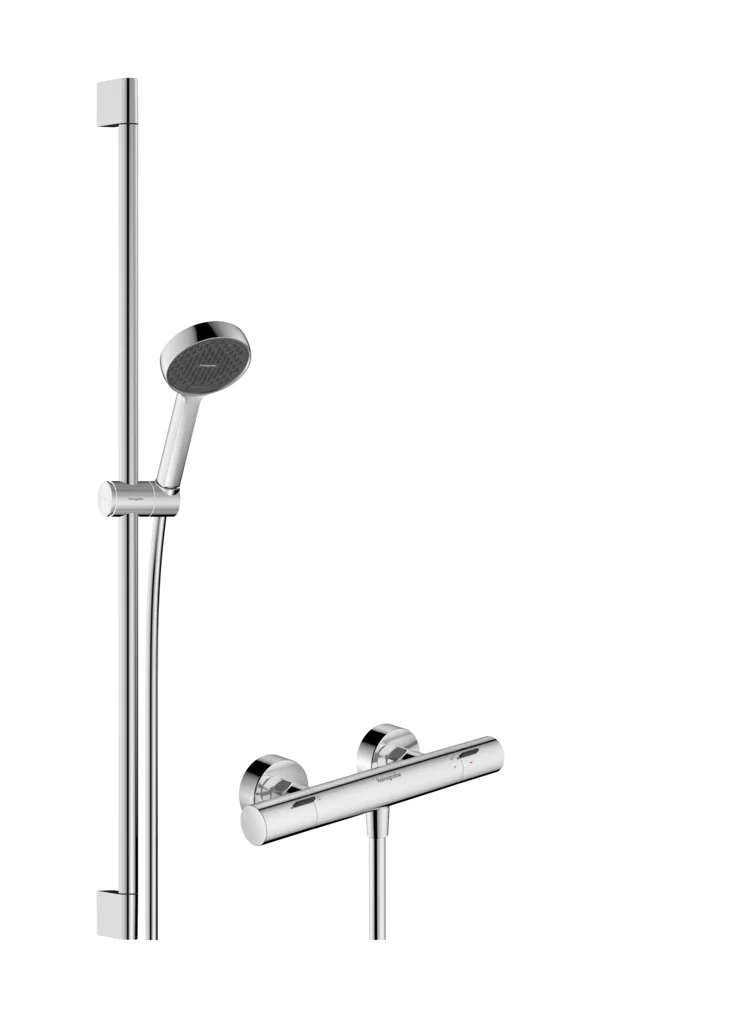 Activera Select S Brausesystem Aufputz 95 2jet EcoSmart mit Ecostat Fine und Brausestange 90 cm, Oberfläche: Chrom Activera Select S Brausesystem Aufputz 95 2jet EcoSmart mit Ecostat Fine und Brausestange 90 cm, Oberfläche: Chrom
