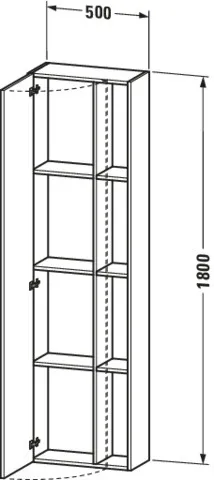 Duravit Hochschrank „DuraStyle“ 50 × 180 × 24 cm