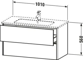 Duravit Waschtischunterschrank wandhängend „XSquare“ 101 × 56 × 47,8 cm Duravit Waschtischunterschrank wandhängend „XSquare“ 101 × 56 × 47,8 cm