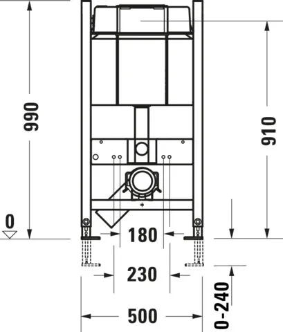 Duravit Vorwand-/Einbauelement für Toilette Installationselement Trockenbau für WC „DuraSystemInstallationselemente“ 99 × 50 cm in