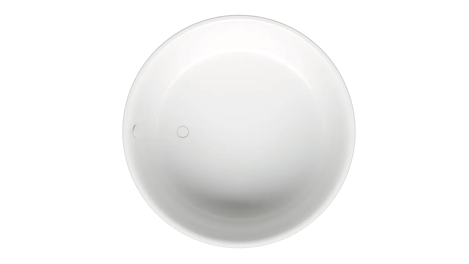 BettePond Silhouette Badewanne, oval, weiß, 1500 x 1500 mm, Randhöhe 575 mm, freistehend, glasierter Titan-Stahl