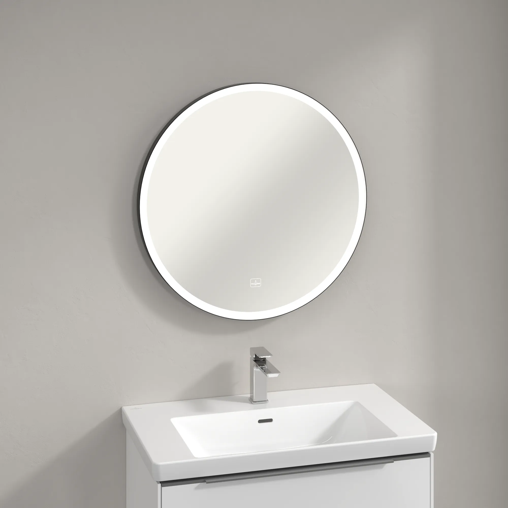 Villeroy & Boch Spiegel „Subway 3.0“ ⌀ 712 mm in BiColour (Black Matt, White Matt)