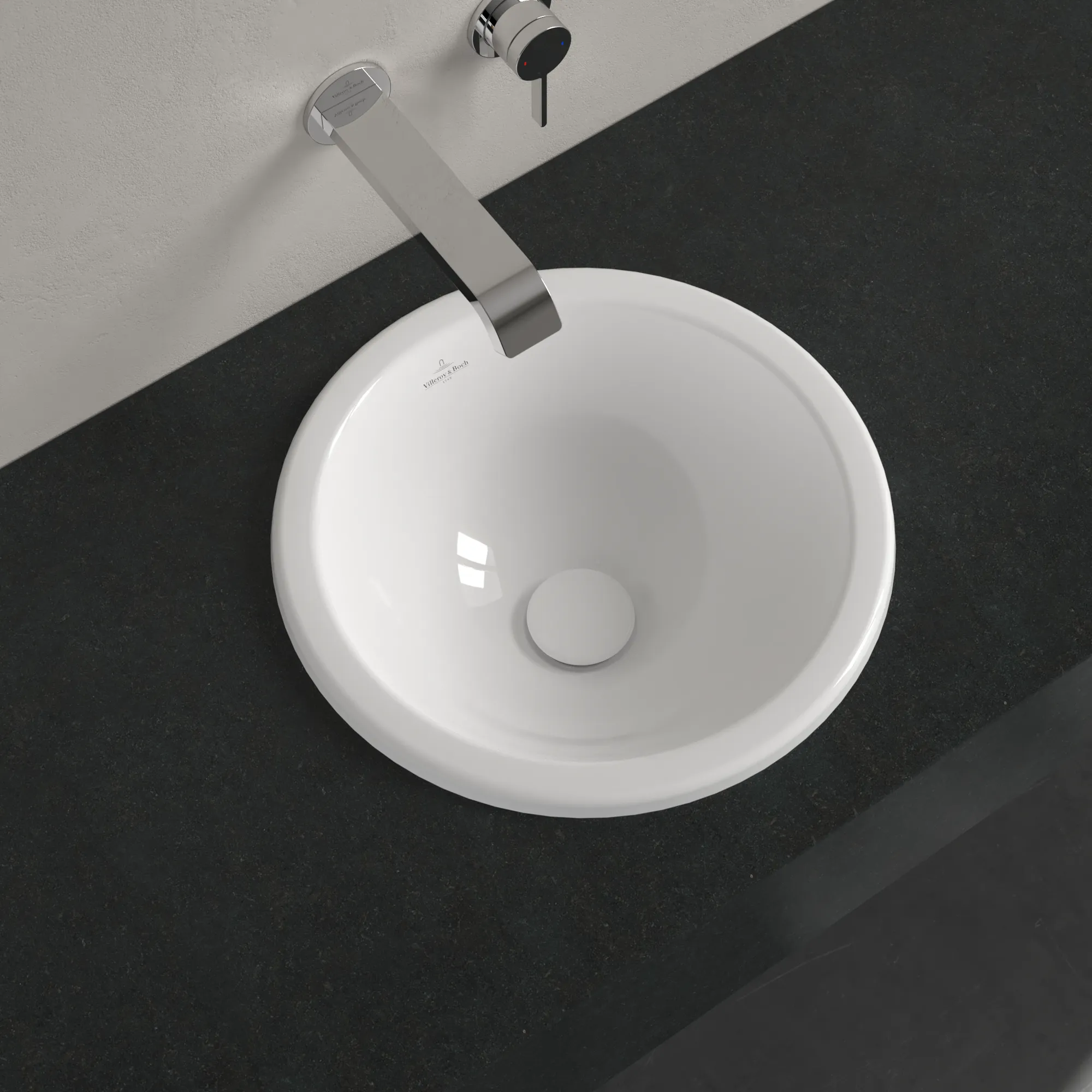 Villeroy & Boch Einbauwaschtisch aus TitanCeram „Loop & Friends“ ohne Hahnlochbohrung, ⌀ 390 mm, ohne Hahnlochbohrung in Weiß Alpin Villeroy & Boch Einbauwaschtisch aus TitanCeram „Loop & Friends“ ohne Hahnlochbohrung, ⌀ 390 mm, ohne Hahnlochbohrung in Weiß Alpin