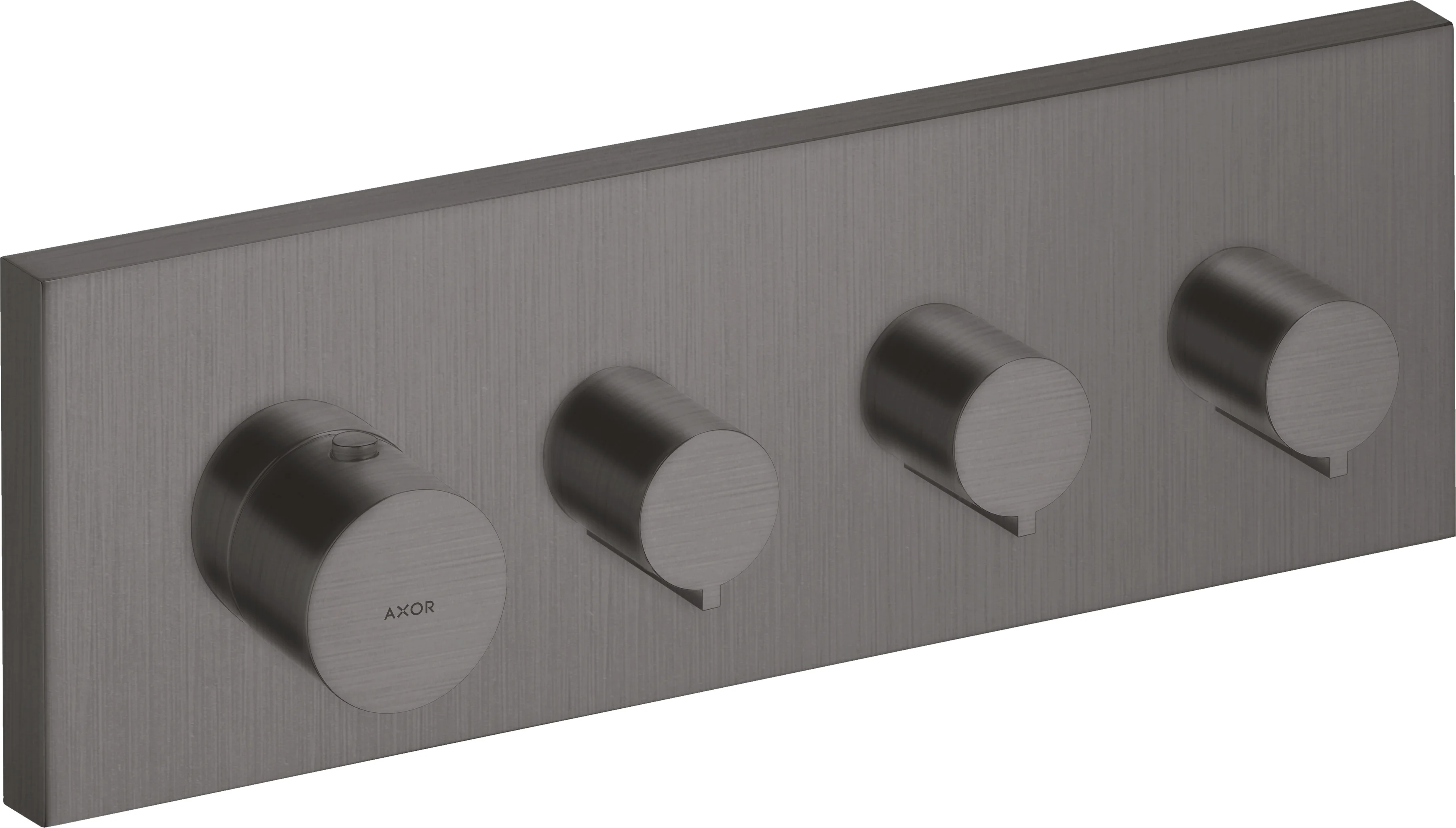 Hansgrohe AXOR ShowerSolutions Thermostatmodul 360/120 Unterputz eckig, Brushed Black Chrome, 3 Verbraucher, max. Durchfluss 59 l/min, Anschluss DN20 Hansgrohe AXOR ShowerSolutions Thermostatmodul 360/120 Unterputz eckig, Brushed Black Chrome, 3 Verbraucher, max. Durchfluss 59 l/min, Anschluss DN20