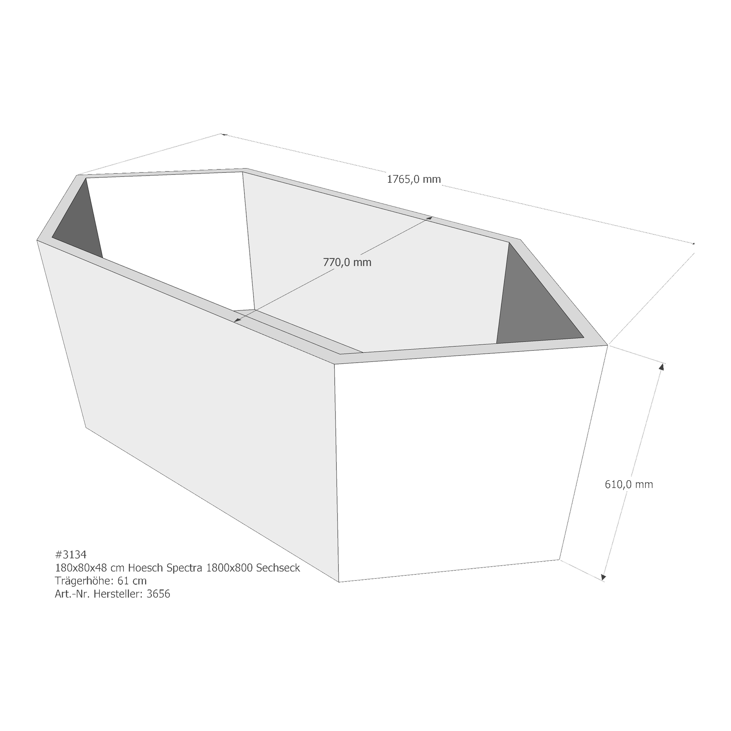 Badewannenträger für Hoesch Spectra 1800×800 180 × 80 × 48 cm Badewannenträger für Hoesch Spectra 1800×800 180 × 80 × 48 cm