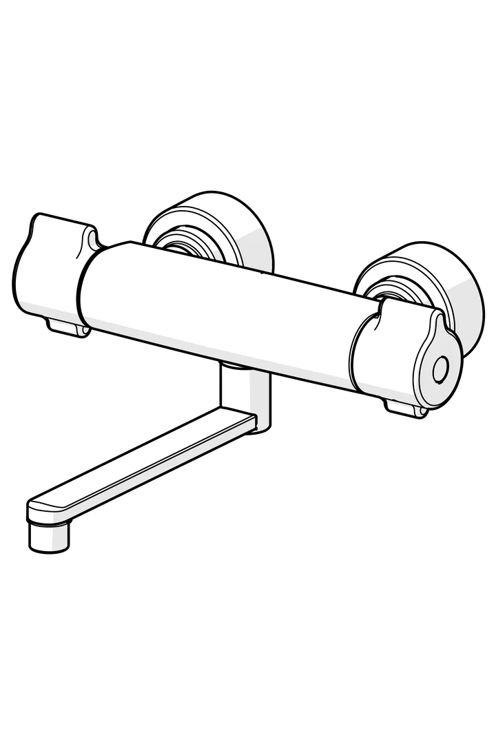 HansaCLINICA Waschtischbatterie HansaCLINICA 0880 Ausladung 285 mm Chrom HansaCLINICA Waschtischbatterie HansaCLINICA 0880 Ausladung 285 mm Chrom