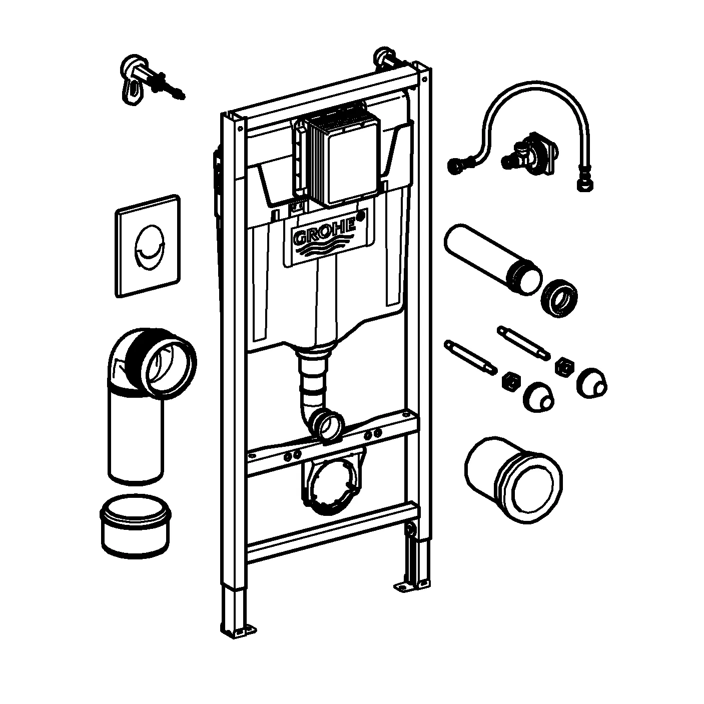 Grohe Rapid SL Projekt WC-Element 3-in-1 Set, 1,13 m Bauhöhe, alpinweiß Grohe Rapid SL Projekt WC-Element 3-in-1 Set, 1,13 m Bauhöhe, alpinweiß