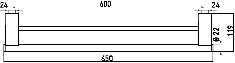 emco system 2 Doppelbadetuchhalter 600 mm, chrom emco system 2 Doppelbadetuchhalter 600 mm, chrom