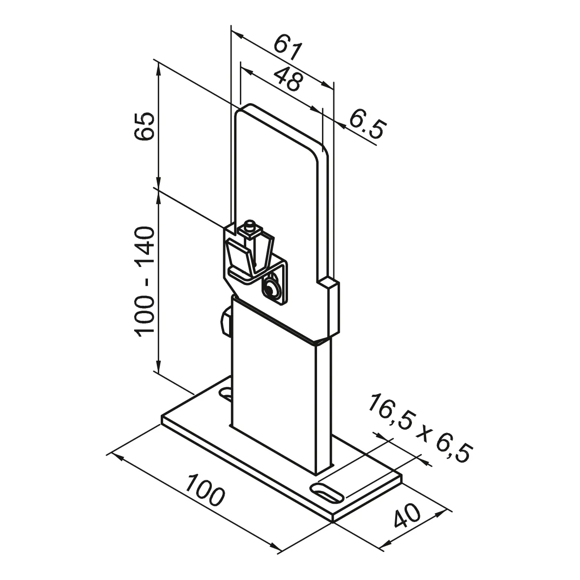 Zubehör Fußkonsole FMORV 14-R2, RAL 9016 Zubehör Fußkonsole FMORV 14-R2, RAL 9016