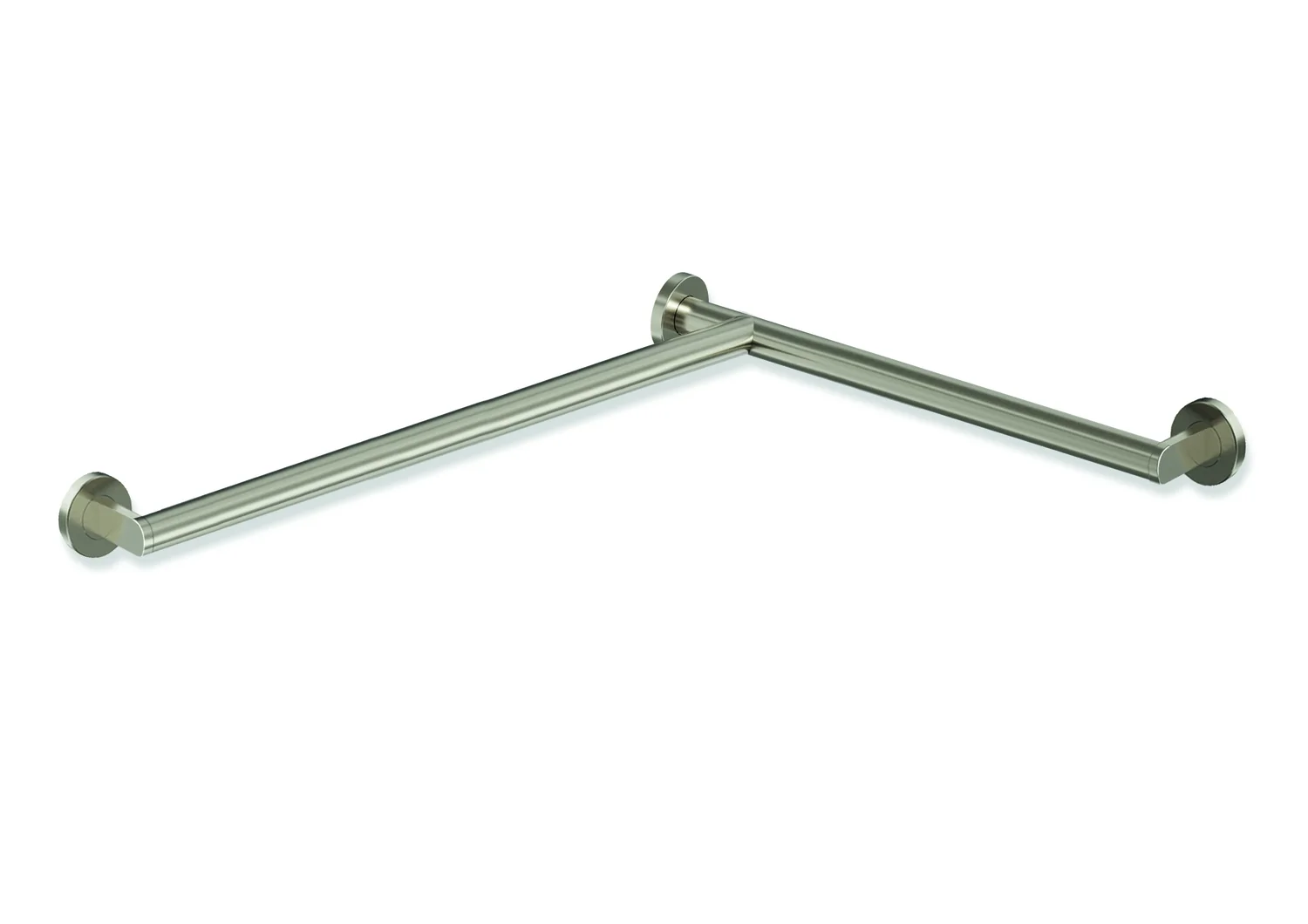 HEWI System 900 Duschhandlauf, links, Edelstahl, PVD nickel gebü., 765 mm