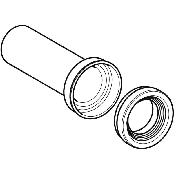 Set Anschlussstutzen für WC: schwarz
