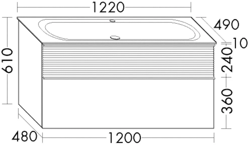 burgbad Badmöbelset „Fiumo“ Griff, Chrom (230 mm), in Veloursgrau Softmatt burgbad Badmöbelset „Fiumo“ Griff, Chrom (230 mm), in Veloursgrau Softmatt
