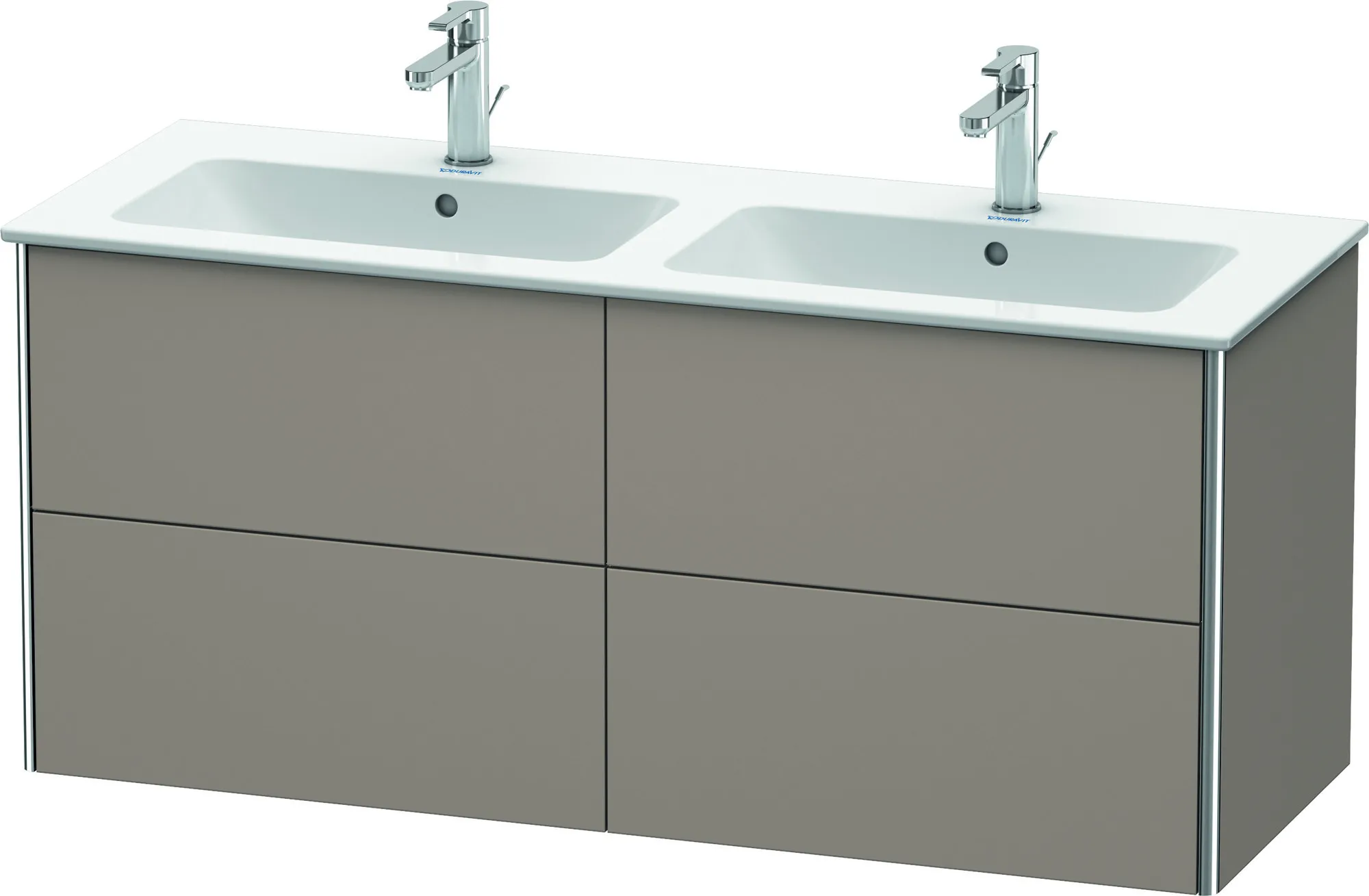 Duravit Waschtischunterschrank wandhängend „XSquare“ 128 × 56 × 47,8 cm Basalt Matt Duravit Waschtischunterschrank wandhängend „XSquare“ 128 × 56 × 47,8 cm Basalt Matt