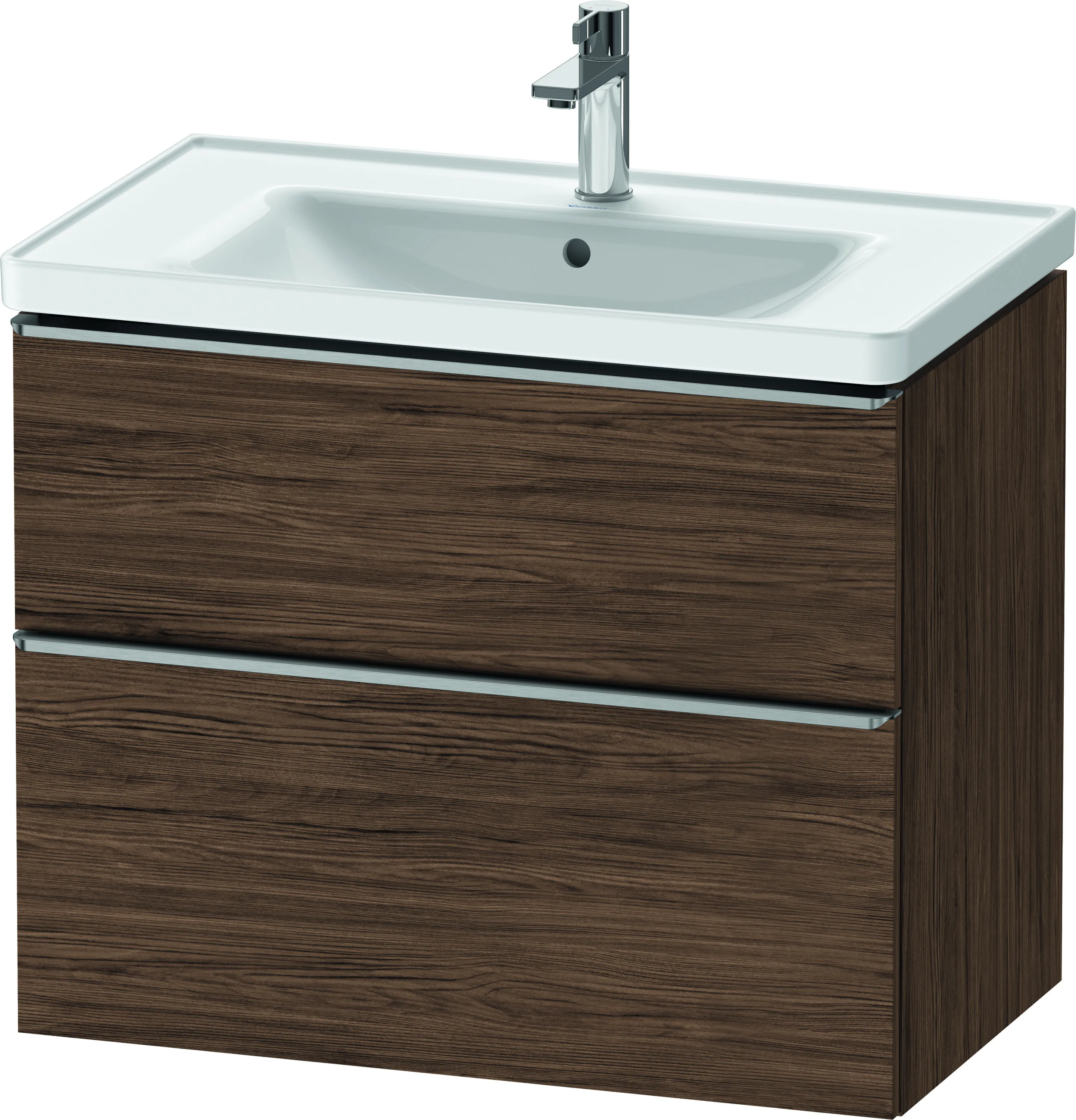 Duravit Waschtischunterschrank wandhängend „D-Neo“ 78,4 × 62,5 × 45,2 cm in Nussbaum Dunkel