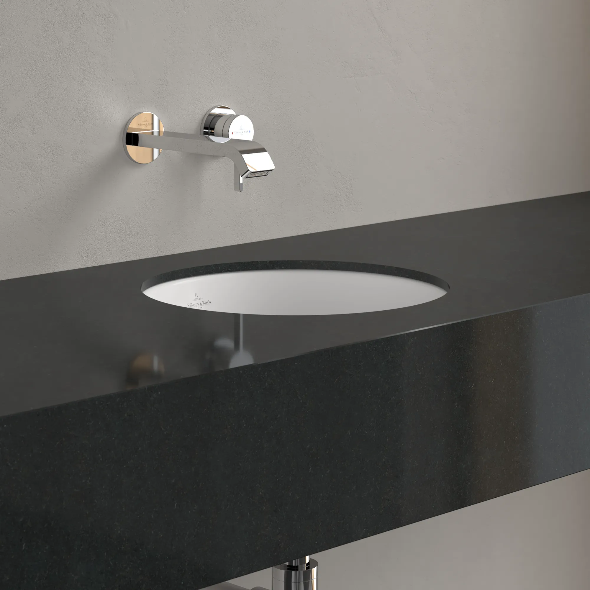 Villeroy & Boch Unterbauwaschbecken Loop & Friends, 330x330x190 mm, Stone White CeramicPlus, TitanCeram, matt, ohne Überlauf