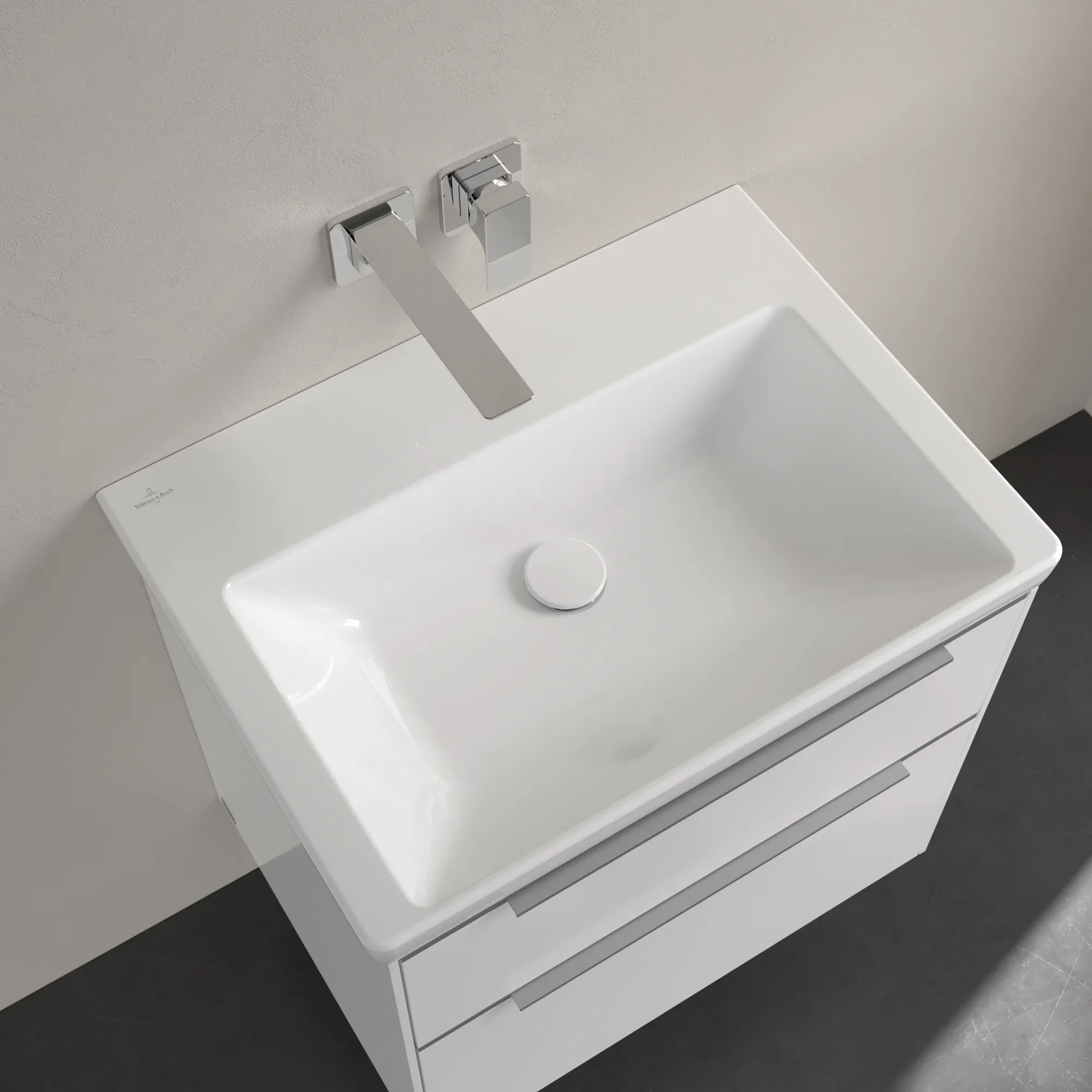 Villeroy & Boch Wandwaschtisch aus TitanCeram „Subway 3.0“ 650 × 470 × 165 mm, ohne Hahnlochbohrung in Weiß Alpin Villeroy & Boch Wandwaschtisch aus TitanCeram „Subway 3.0“ 650 × 470 × 165 mm, ohne Hahnlochbohrung in Weiß Alpin