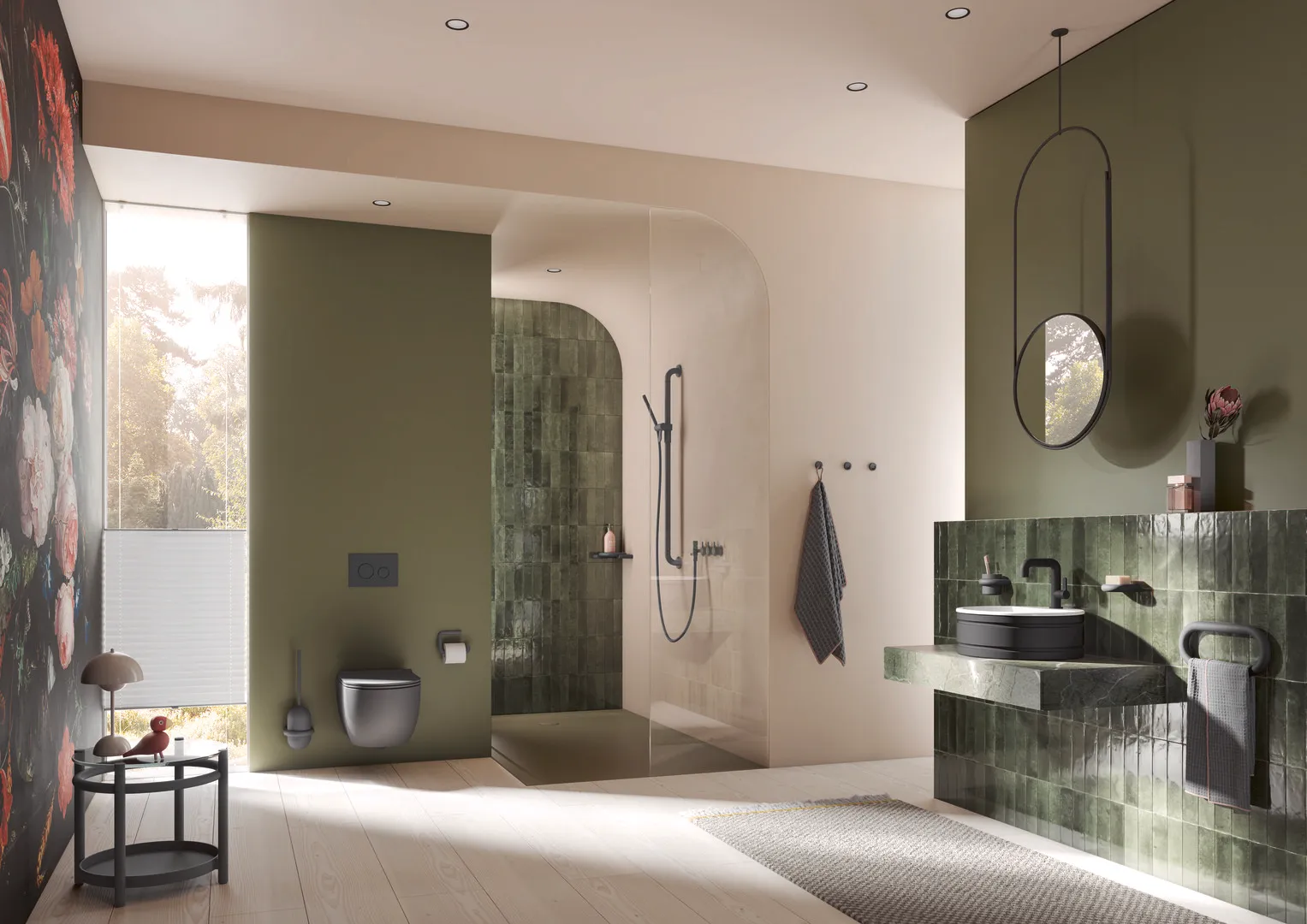 Eckablage der Serie 477, Polyamid, matt, zur Wandmontage oder in Wandecken (80° - 135°), Ablagefläche 150 mm im Durchmesser, in Farbe 99 (Reinweiß)