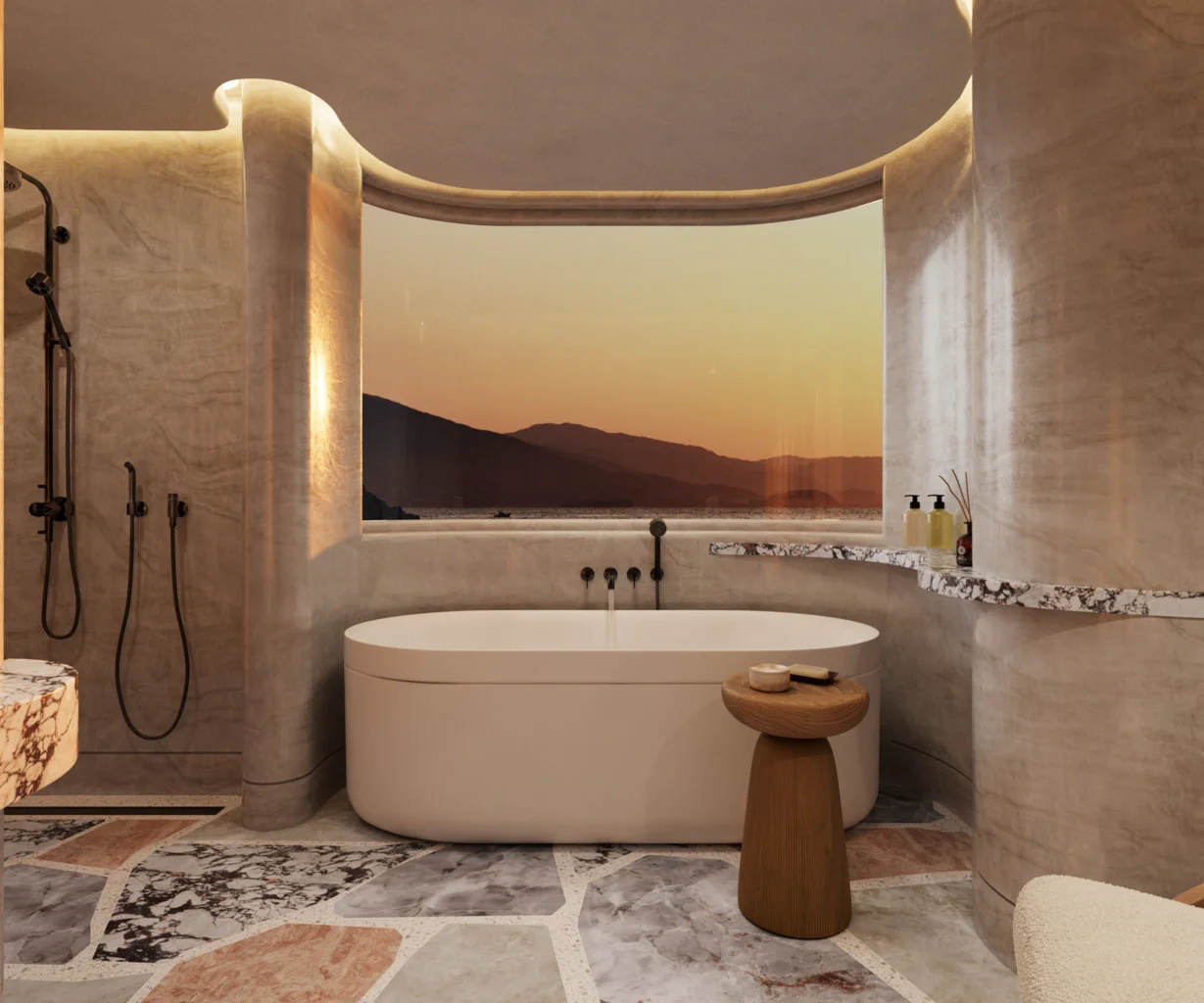 Hansgrohe AXOR Suite Badewanne, freistehend, weiß-chrom, 1900 x 850 mm, Einstiegshöhe 631 mm, Füllhöhe ca. 355 mm, Liegefläche 1685 x 627 mm