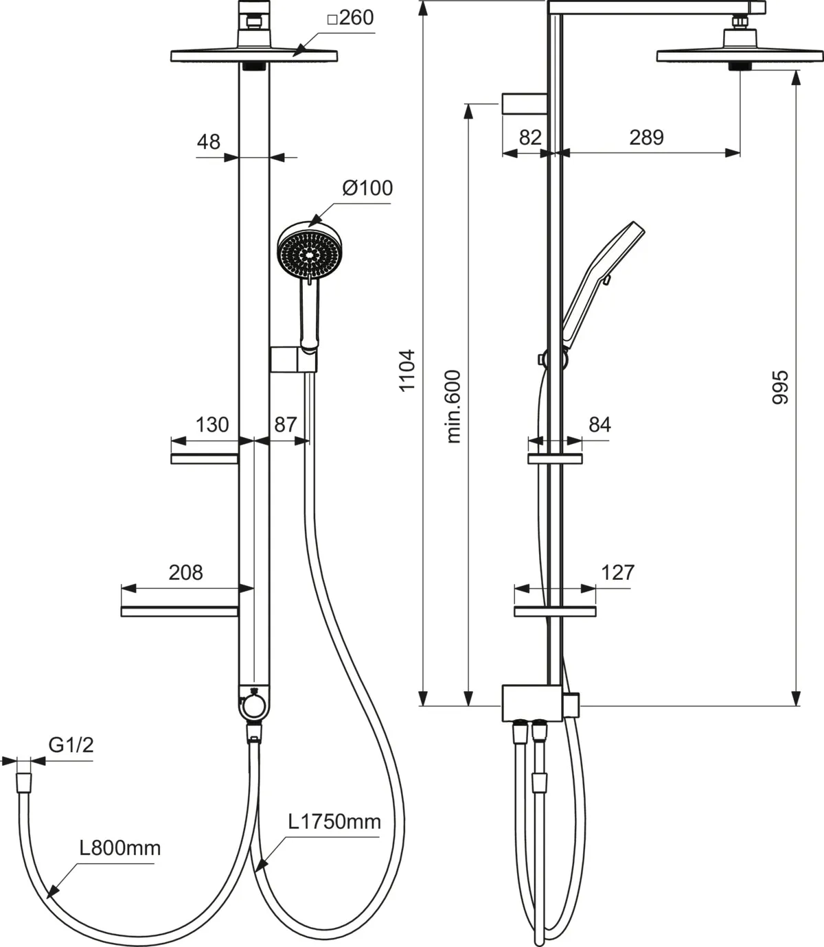 Ideal Standard Duschsystem „Ceratwist Alu“ Ideal Standard Duschsystem „Ceratwist Alu“