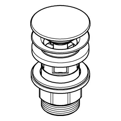 Ablaufgarnitur 40824, mit Druckstopfen Ablaufgarnitur 40824, mit Druckstopfen