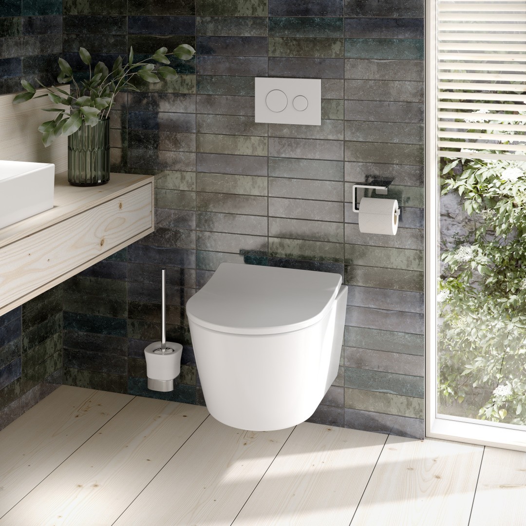 Toto Wand-Tiefspül-WC randlos „RP compact“ 380 × 332 × 490 mm in weiß Toto Wand-Tiefspül-WC randlos „RP compact“ 380 × 332 × 490 mm in weiß