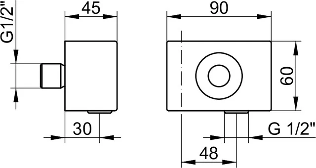 Schlauchanschluss Edition 11 51192, DN15, m.Wandbrausehalter, verchr., 90 mm Schlauchanschluss Edition 11 51192, DN15, m.Wandbrausehalter, verchr., 90 mm
