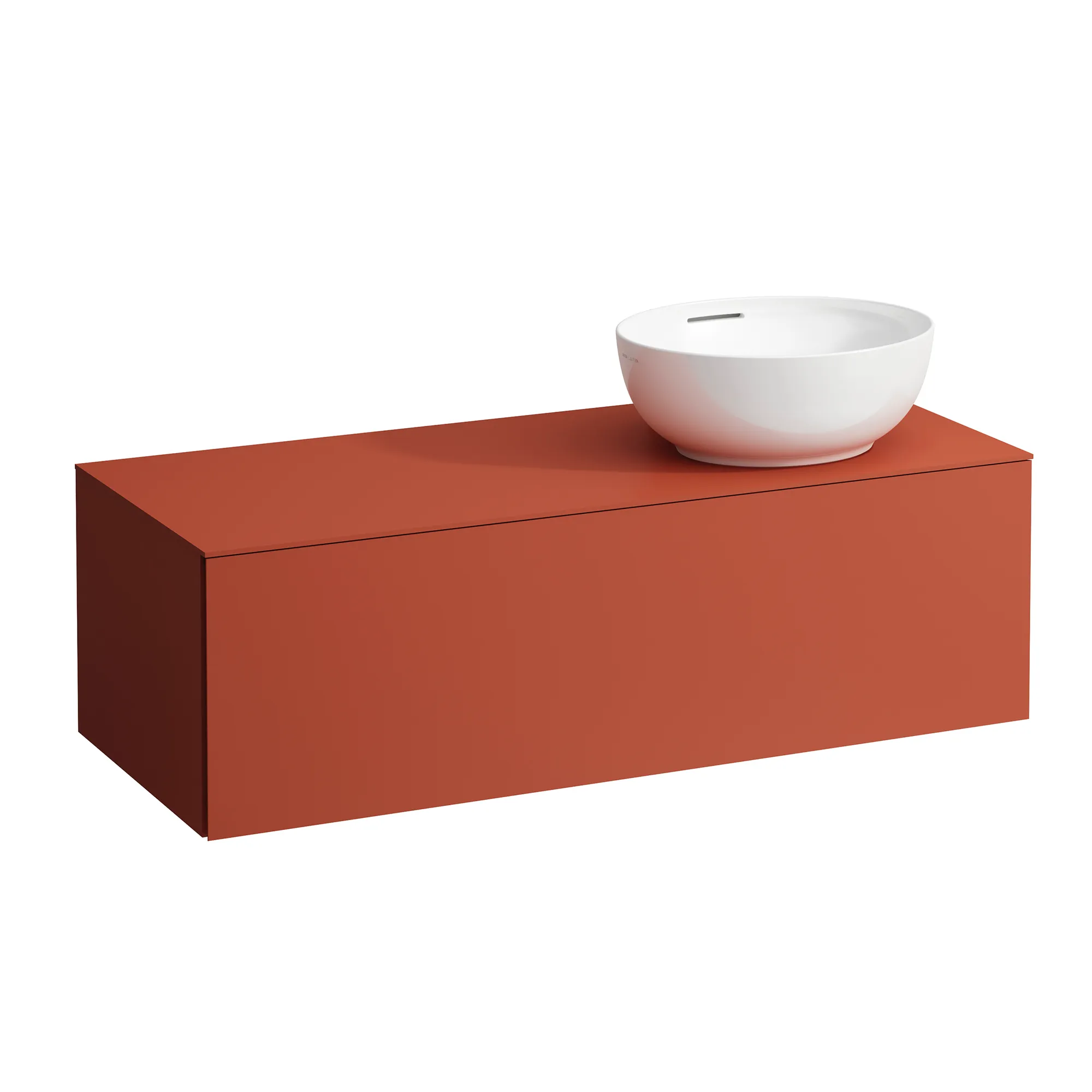 Laufen Schubladenelement „Ilbagnoalessi“ 1200 × 370 × 500 mm Terracotta, ohne Hahnlochbohrung, rechts
