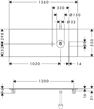 Xelu Q Konsole 1360/550 mit Ausschnitt rechts für Aufsatzwaschtisch ohne Hahnloch Weiß Hochglanz Xelu Q Konsole 1360/550 mit Ausschnitt rechts für Aufsatzwaschtisch ohne Hahnloch Weiß Hochglanz