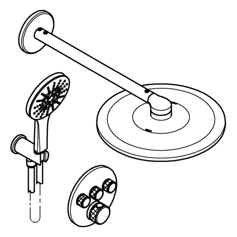 Grohe Grohtherm SmartControl Duschsystem Unterputz mit Rainshower SmartActive 310 Grohe Grohtherm SmartControl Duschsystem Unterputz mit Rainshower SmartActive 310
