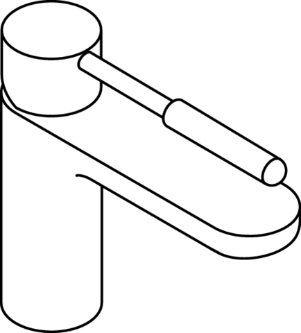 Einhand-Waschtischmischer „System-Armaturen“ Ausladung 159 mm