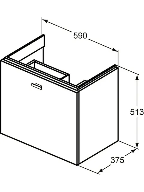 Ideal Standard Auszugsfront Connect Space, Nussbaum Dekor, WTUS 590mm