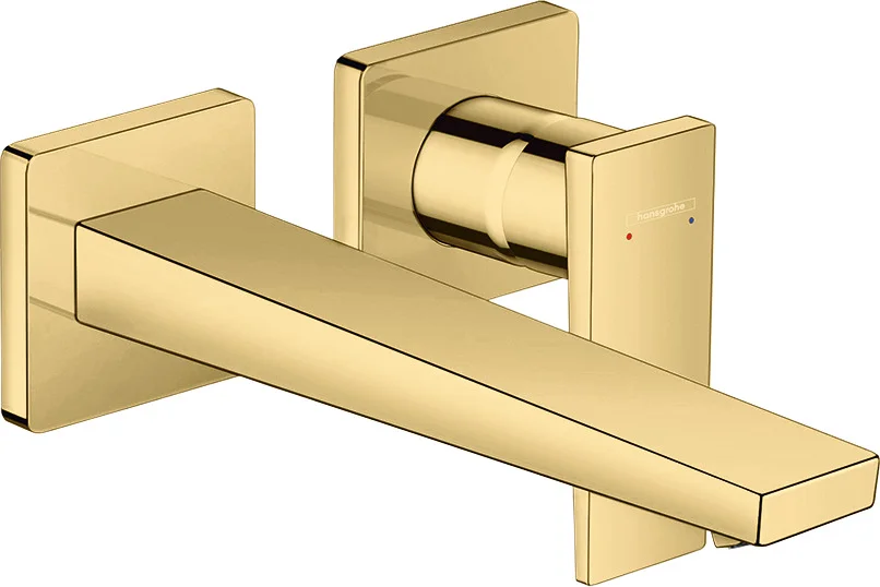 Hansgrohe Metropol Einhebel-Waschtischmischer Unterputz, Polished Gold Optic, Ausladung 225 mm, Hebelgriff, Normalstrahl, max. Durchflussmenge 5 l/min