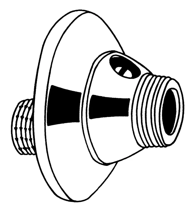 S-Anschluss 12400, absperrbar, 1/2'' x 3/4'', Verstellbarkeit 10 mm, chrom