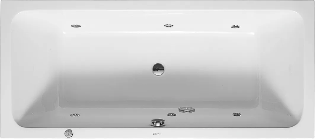 Duravit Whirlwanne „D-Code“ rechteck 1800 × 800 mm, Mittelablauf mit Jet Project, in Weiß Duravit Whirlwanne „D-Code“ rechteck 1800 × 800 mm, Mittelablauf mit Jet Project, in Weiß