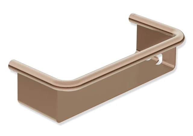 Duschkorb, Edelstahl, PVD beschichtet, mit integriertem Haken, Breite 265 mm, Höhe 67 mm, Tiefe 119 mm, in Farbe CK (Messing glänzend) Duschkorb, Edelstahl, PVD beschichtet, mit integriertem Haken, Breite 265 mm, Höhe 67 mm, Tiefe 119 mm, in Farbe CK (Messing glänzend)