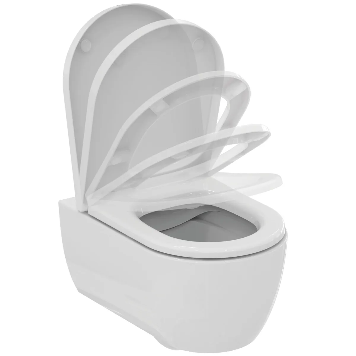 WC-Paket Blend Curve WC Randlos mit WC-Sitz Softclosing 360x540x375mm Weiß