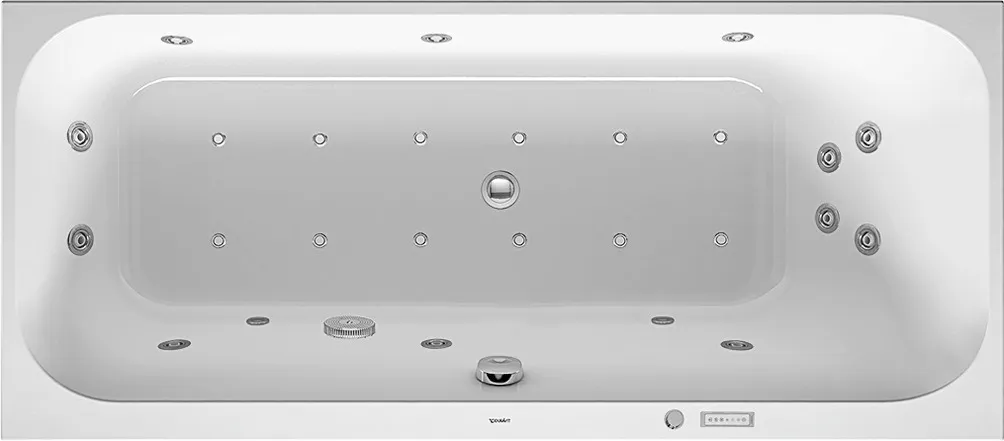 Duravit Whirlwanne „Happy D.2“ rechteck 1700 × 750 mm mit Combi-System E, in Weiß Größe: 170 × 75 cm / Rückenschräge: rechts / Whirlsystem: mit Combi-System E Duravit Whirlwanne „Happy D.2“ rechteck 1700 × 750 mm mit Combi-System E, in Weiß Größe: 170 × 75 cm / Rückenschräge: rechts / Whirlsystem: mit Combi-System E