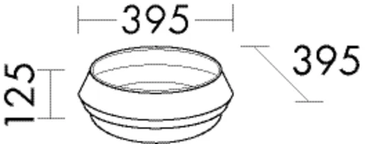 Mineralguss-Aufsatz-Waschtisch Sys30 von burgbad – weiß glänzend, 395 x 395 mm, Höhe 125 mm, Beckenmaß 335 mm