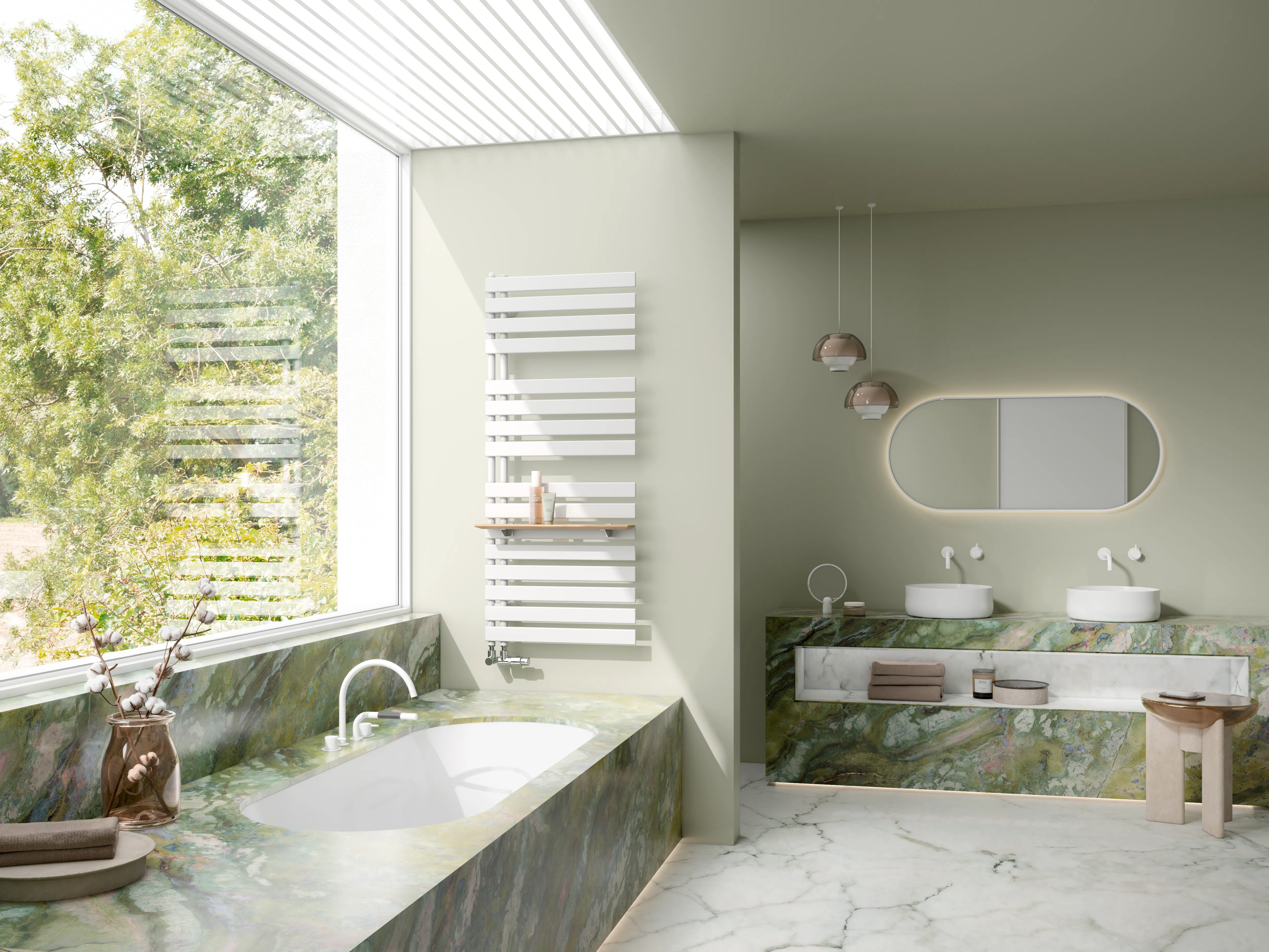 Kermi Design-Heizkörper „Credo® Half® flat“ 45 × 100 cm in Farbkonzept Kermi Design-Heizkörper „Credo® Half® flat“ 45 × 100 cm in Farbkonzept