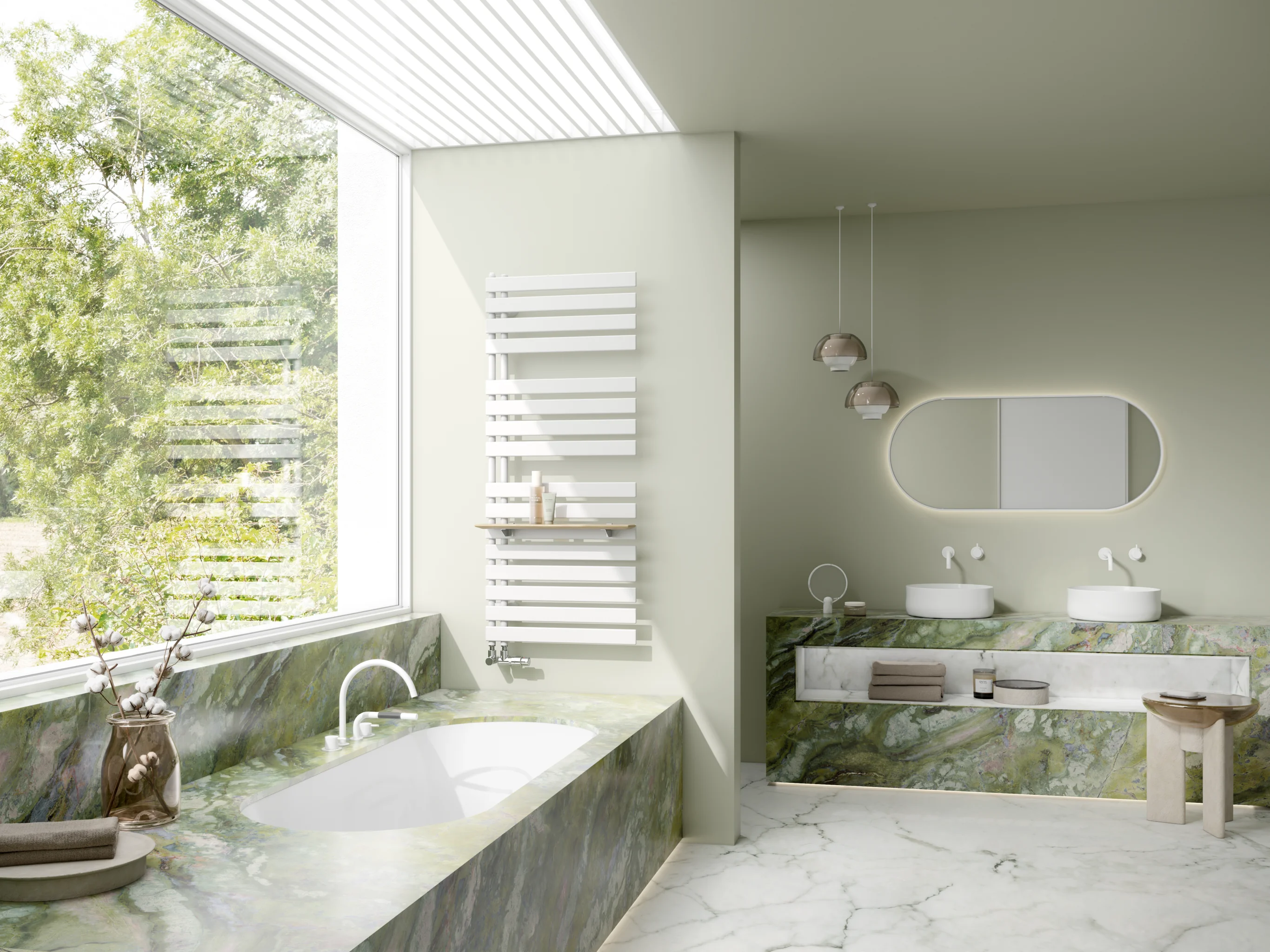 Kermi Design-Heizkörper „Credo® Half® flat“ 45 × 100 cm in Weiß (RAL 9016) Kermi Design-Heizkörper „Credo® Half® flat“ 45 × 100 cm in Weiß (RAL 9016)