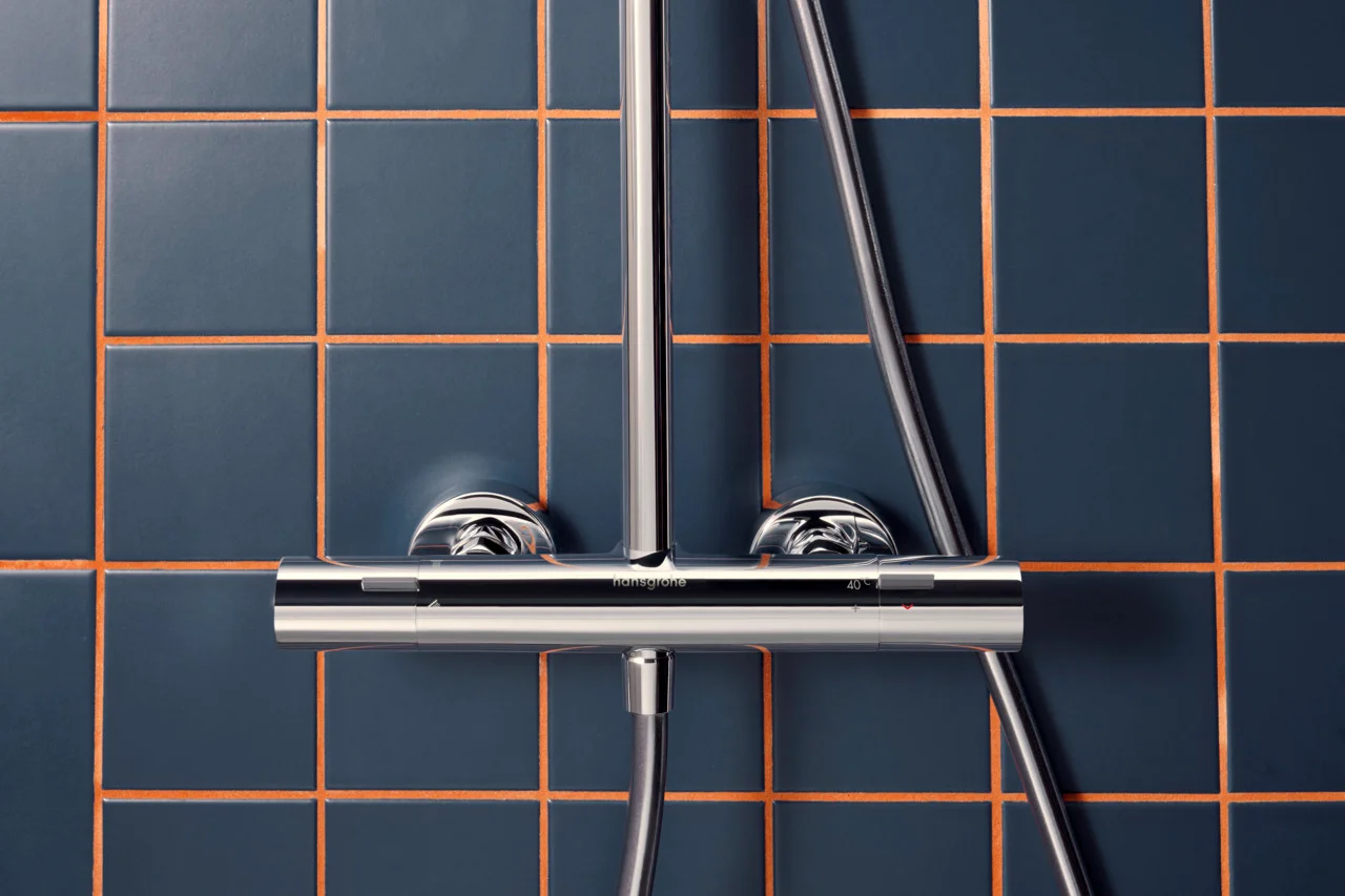 Hansgrohe Activera S Showerpipe 240 1jet EcoSmart mit Ecostat Fine Varia, Chrom