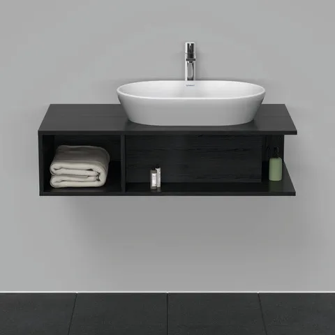 Duravit Waschtischunterschrank wandhängend „D-Neo“ 100 × 26 × 55 cm Eiche Schwarz
