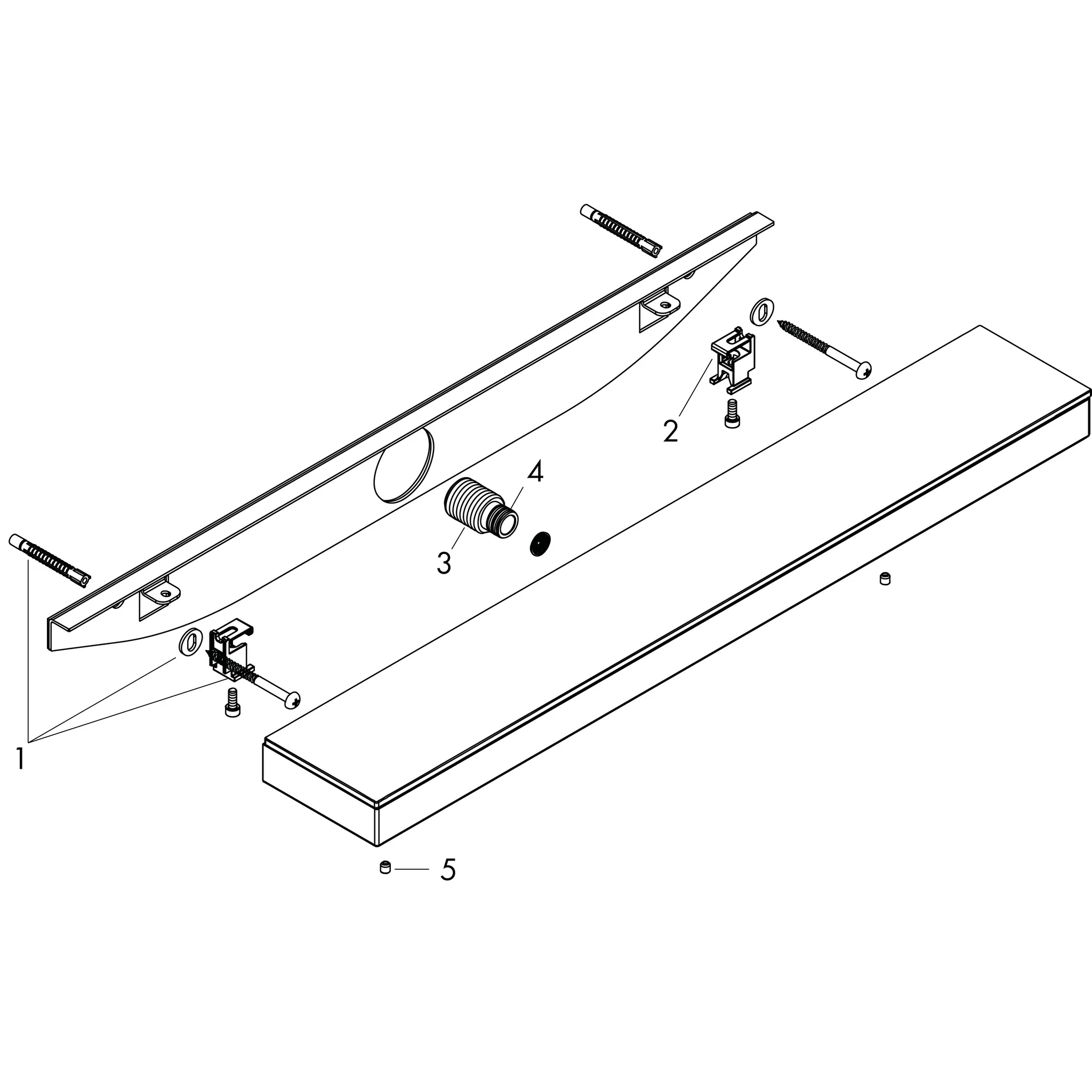 Hansgrohe Rainfinity Schulterbrause 500 1jet mit Duschablage, Mattweiß